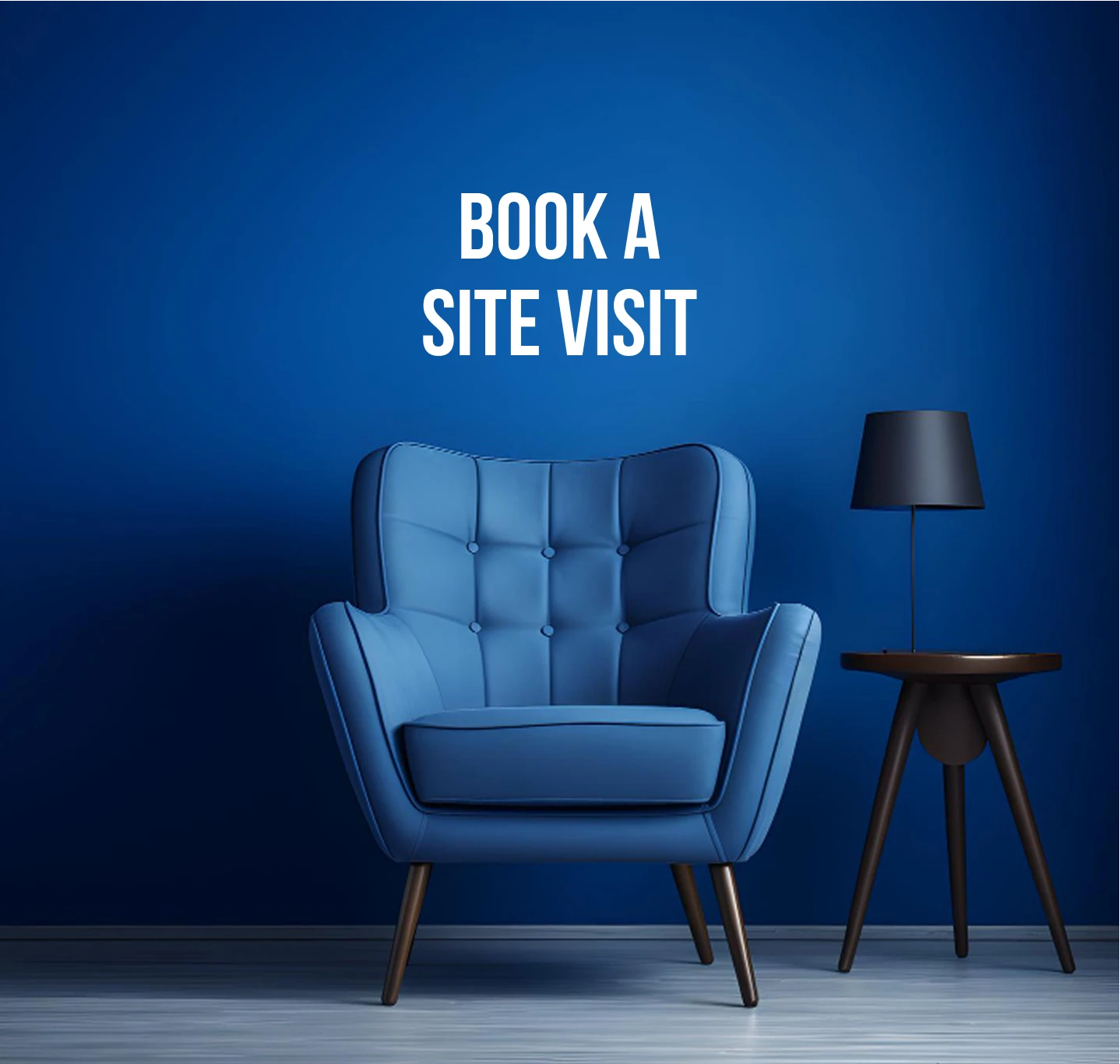 Luxury blue chair in a modern interior