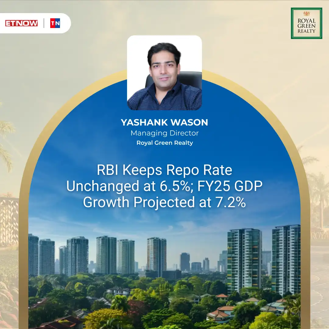 RBI Keeps Repo Rate Unchanged at 6.5%; FY25 GDP Growth Projected at 7.2%